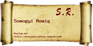 Somogyi Remig névjegykártya